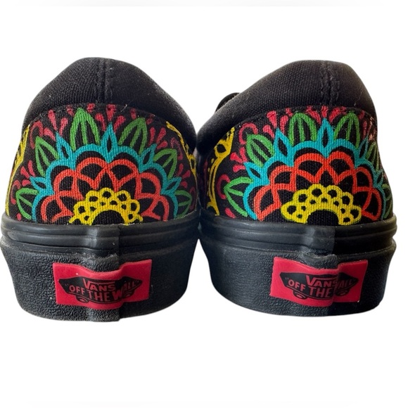 Vans Custom Bassnectar Mandala Slip-On Sneakers - Hand-Painted Art Size M6.5 W8 - Picture 5 of 7